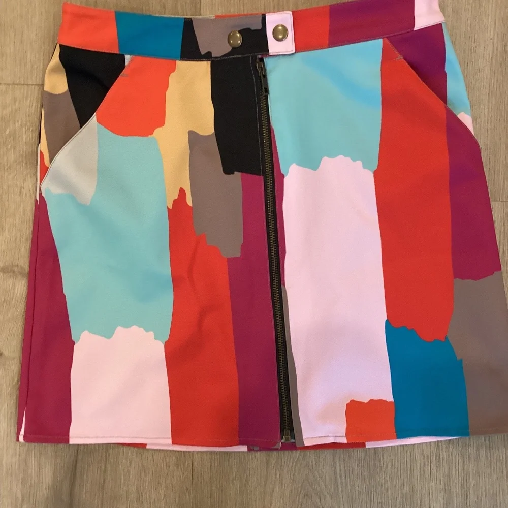 REDUCED NEW CROSBY BY MOLLIE BURCH PHOEBE MINI COLORBLOCK SKIRT Sz 2